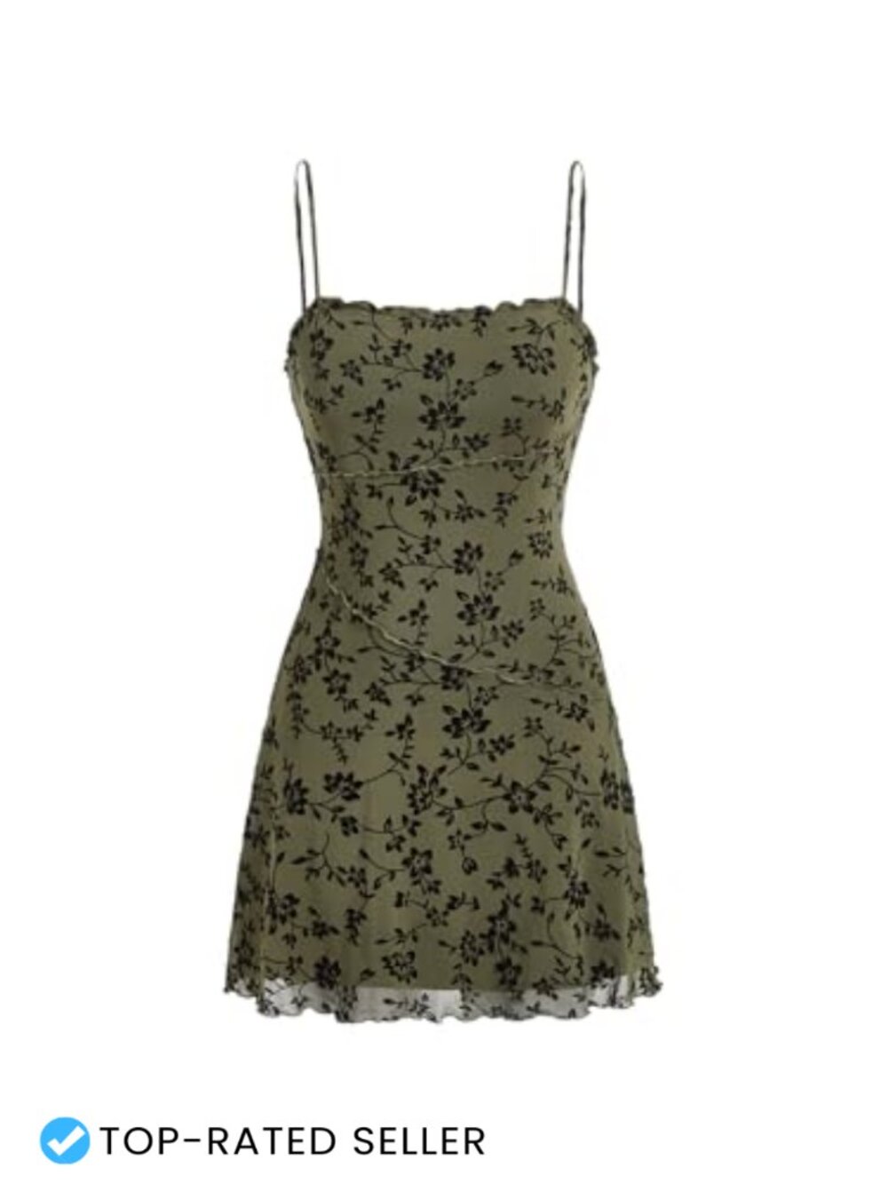 Mini Dress Floral Mesh Spaghetti Strap Open Back Y2K Summer